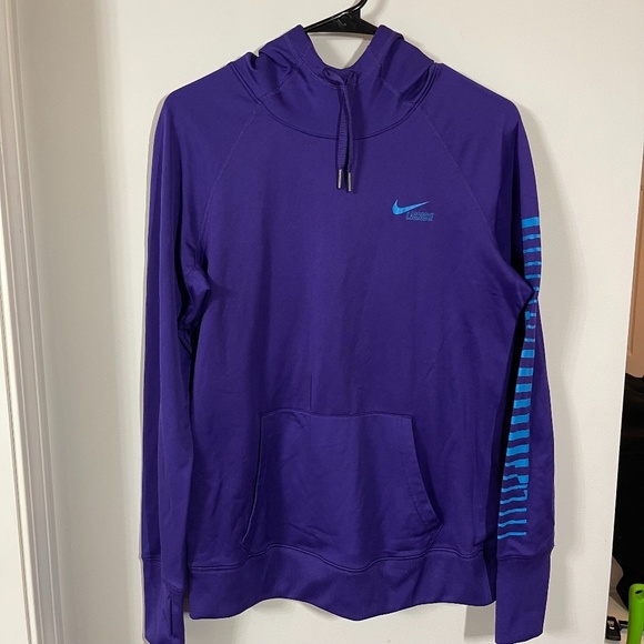 Nike Tops - Nike Lacrosse Purple & Teal Dri-Fit Hoodie